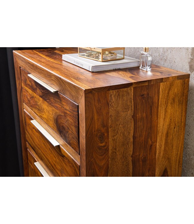 Invicta Interior Dressoir PURE 100 cm sheeshamhout bruine steenafwerking - 46165