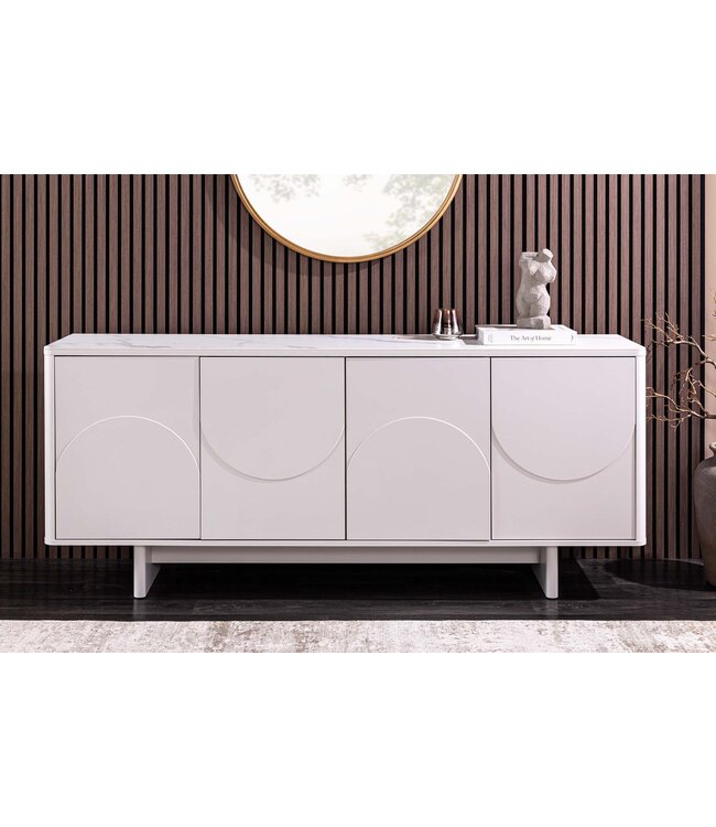 Invicta Interior Dressoir SAVOY 180 cm 3D met wit marmeren keramisch blad - 47795