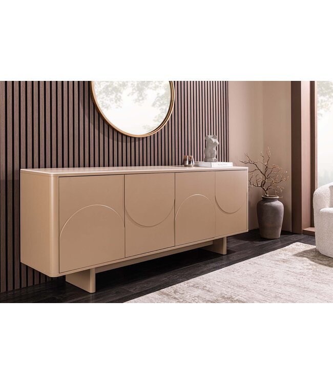 Invicta Interior Dressoir SAVOY 180 cm 3D naturel met travertijnmarmeren keramisch blad - 47796