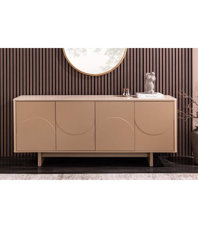 Invicta Interior Dressoir SAVOY 180 cm 3D naturel met travertijnmarmeren keramisch blad - 47796