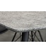 Invicta Interior Eettafel APARTMENT 120 cm, grijze steenlook met zwart metalen frame - 47064