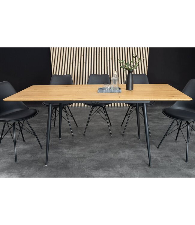 Invicta Interior Eettafel APARTMENT 120-160 cm uitschuifbaar, natuurlijke look van wild eikenhout - 47069