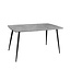 Invicta Interior Eettafel APARTMENT 140 cm, grijze steenlook met zwart metalen frame - 47066