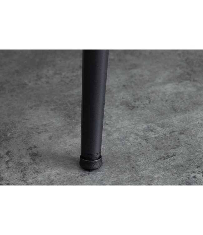 Invicta Interior Eettafel APARTMENT 140 cm, grijze steenlook met zwart metalen frame - 47066