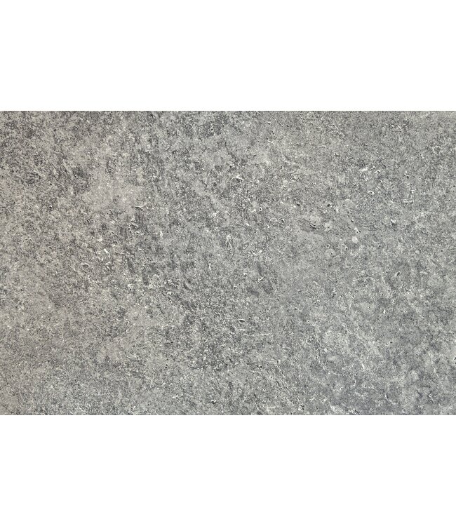 Invicta Interior Eettafel HELIX 120 cm rond, grijze steenlook met zwart metalen frame - 47068