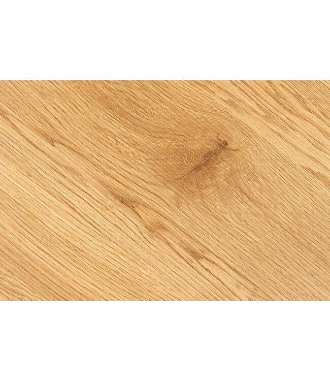 Invicta Interior Eettafel HELIX 120 cm rond, natuurlijke eikenhoutlook met zwart metalen frame - 47067