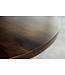 Invicta Interior Eettafel IRON CRAFT Ø 120cm rond mangohout taupebruin met zwarte poten - 46796