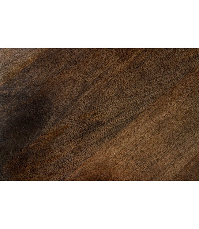 Invicta Interior Eettafel IRON CRAFT Ø 120cm rond mangohout taupebruin met zwarte poten - 46796