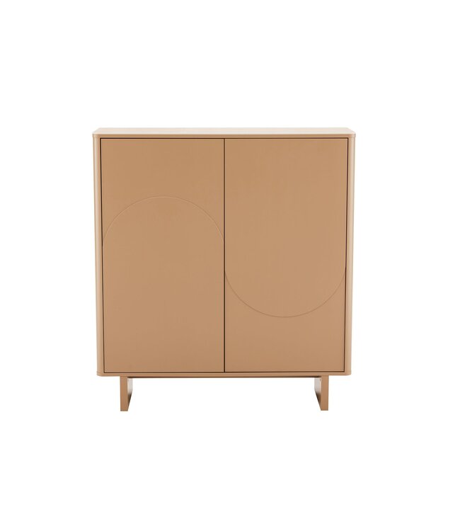 Invicta Interior Highboard SAVOY 130 cm 3D naturel met travertijnmarmeren keramisch blad - 47800
