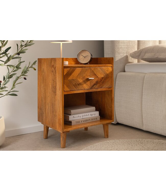 Invicta Interior Nachtkastje INFINITY 55cm mango naturel bruin - 47561