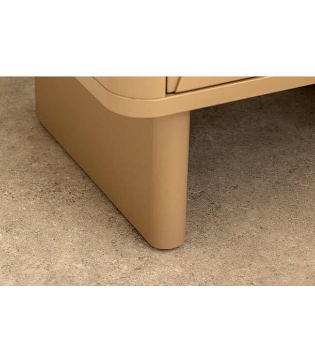 Invicta Interior Nachtkastje SAVOY 50 cm 3D naturel met travertijnmarmeren keramisch blad - 47802