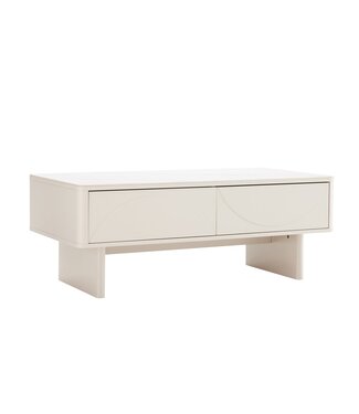 Invicta Interior Salontafel SAVOY 120 cm 3D wit met wit marmeren keramisch blad - 47803