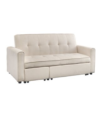 Invicta Interior Slaapbank SMART 180 cm 2-zits, corduroy beige - 47592