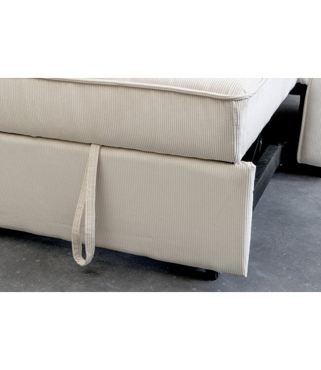 Invicta Interior Slaapbank SMART 180 cm 2-zits, corduroy beige - 47592