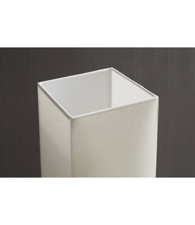 Invicta Interior Staande lamp AGAPUNE 120cm bamboe naturel bruin met witte lampenkap - 47905