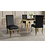 Invicta Interior Stoel MODERN BAROCK, zwart fluweel met gouden roestvrijstalen poten - 47488