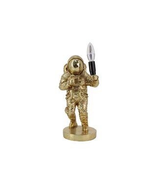 Invicta Interior Tafellamp ASTRONAUT 37 cm handgemaakte sculptuur goud - 48049