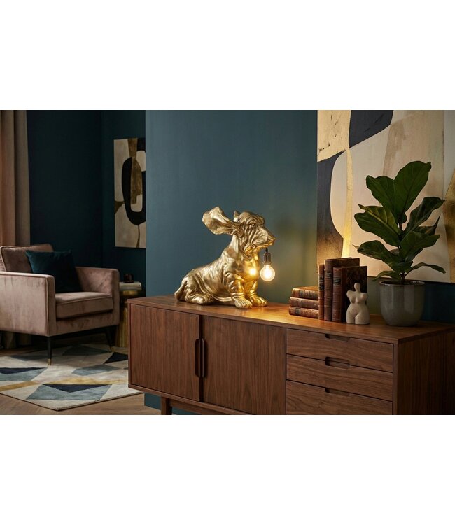 Invicta Interior Tafellamp DACKEL 70cm goud - 48064