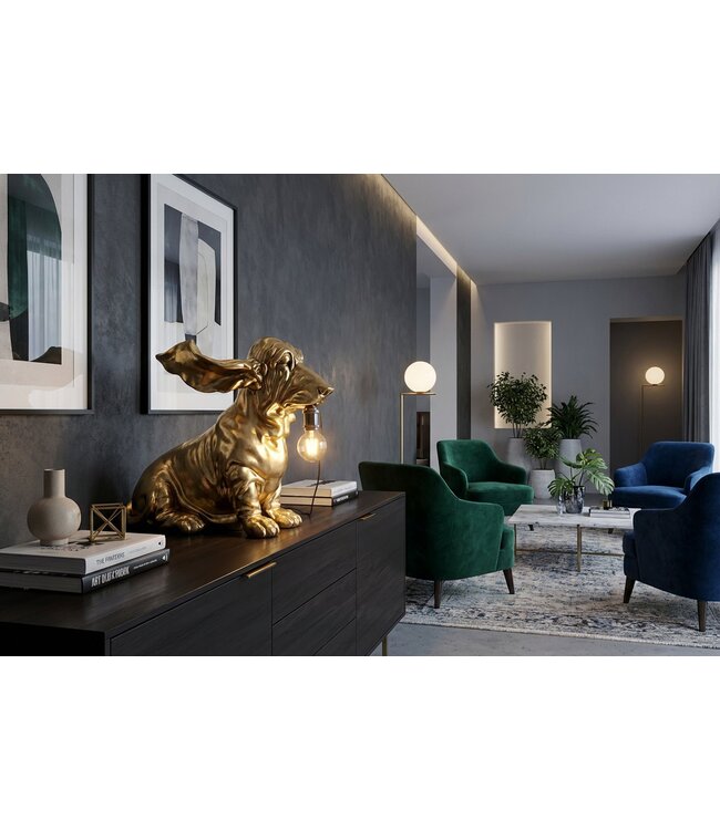 Invicta Interior Tafellamp DACKEL 70cm goud - 48064