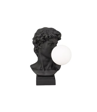 Invicta Interior Tafellamp DAVID 30 cm buste met lampkap zwart - 48057