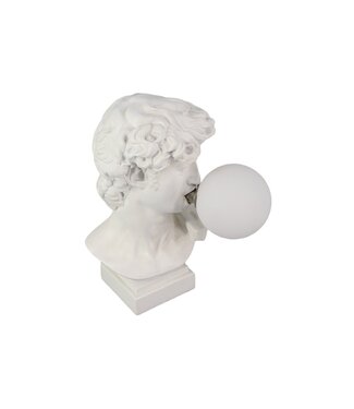 Invicta Interior Tafellamp DAVID 30 cm buste met witte lampenkap - 48056