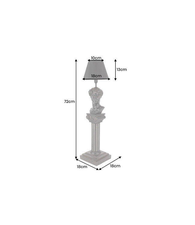 Invicta Interior Tafellamp DAVID 70cm sculptuur zwart - 48062