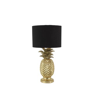 Invicta Interior Tafellamp PINEAPPLE 50cm met kap goudzwart - 48045