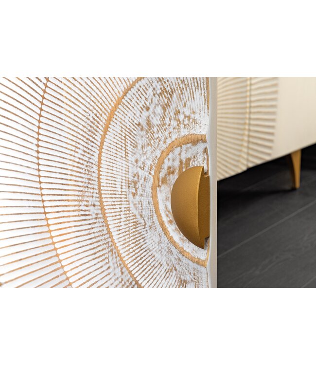 Invicta Interior TV-bord GOLDEN SUNSET 180cm 3D mangohout wit - 48411