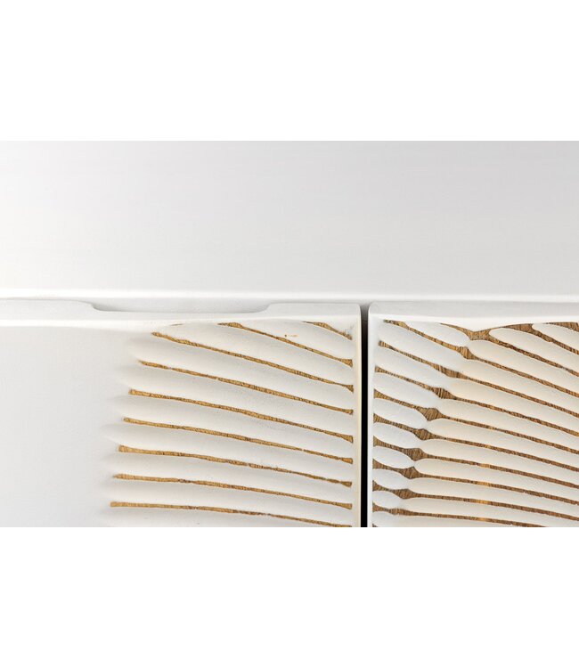 Invicta Interior TV-bord GOLDEN SUNSET 180cm 3D mangohout wit - 48411