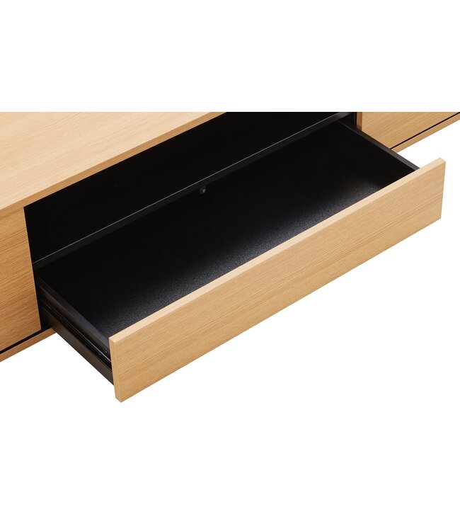 Invicta Interior TV-bord LOFT 150 cm hangend naturel zwart - 47814