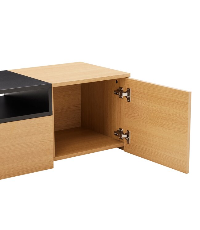 Invicta Interior TV-bord LOFT 160 cm hangend naturel zwart - 47808