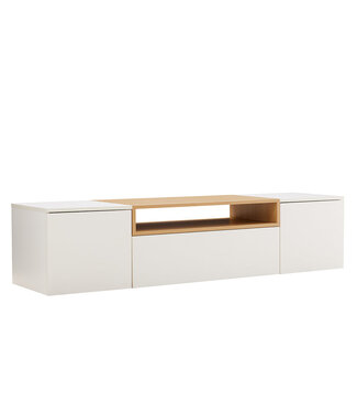 Invicta Interior TV-bord LOFT 160 cm hangend wit naturel - 47807