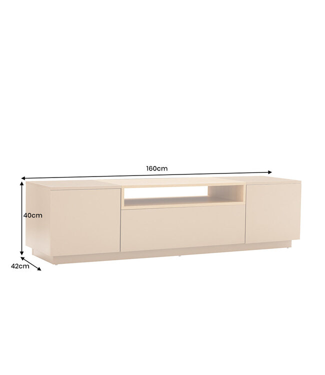 Invicta Interior TV-bord LOFT 160 cm naturel grijsbeige - 47812