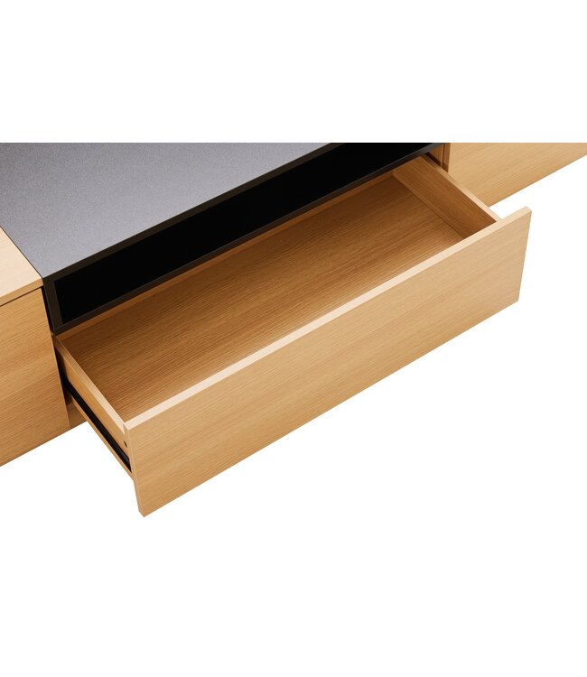 Invicta Interior TV-bord LOFT 160 cm naturel zwart - 47811