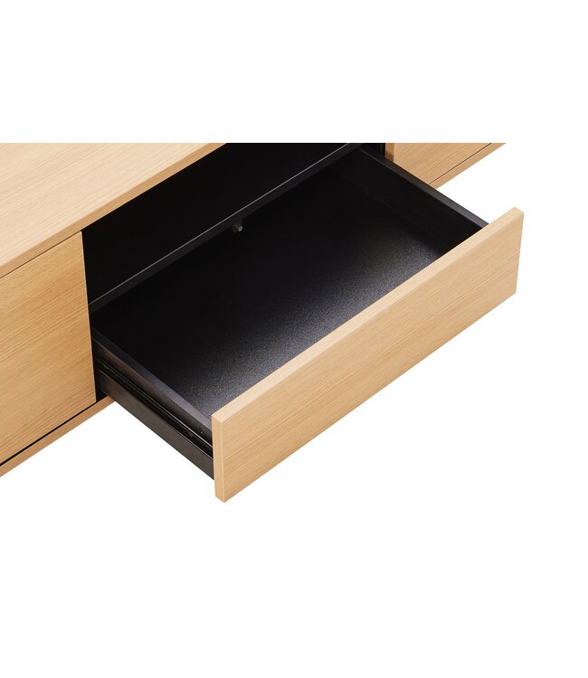 Invicta Interior TV-bord LOFT 200 cm hangend naturel zwart - 47816