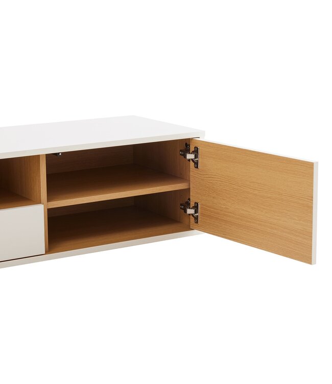 Invicta Interior TV-bord LOFT 200cm hangend wit naturel - 47815