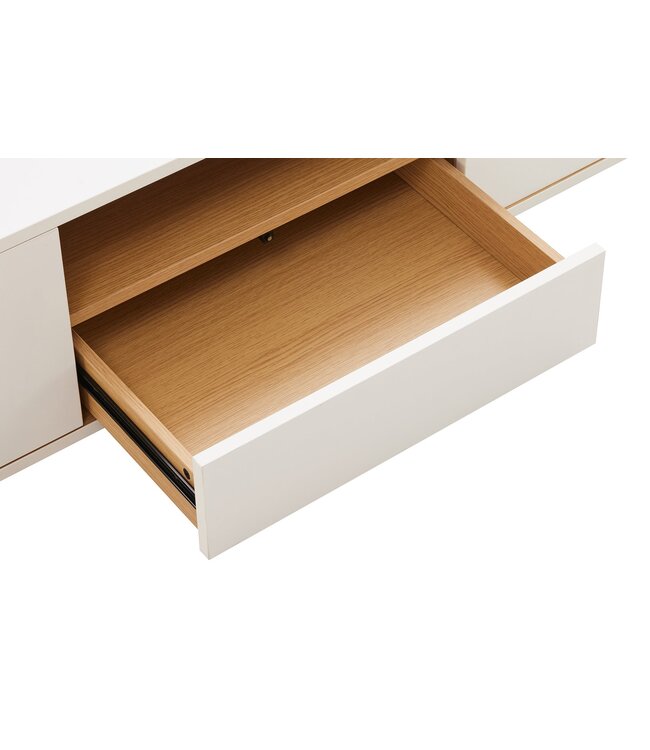 Invicta Interior TV-bord LOFT 200cm hangend wit naturel - 47815