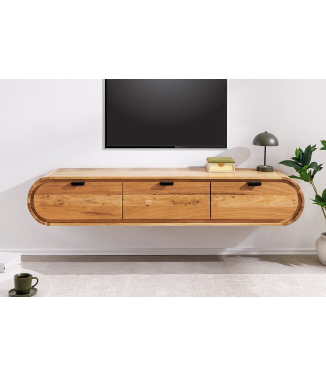 Invicta Interior TV-bord ORGANIC 160cm hangend, acaciahout naturel - 47756