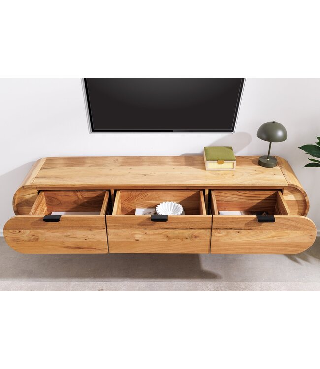 Invicta Interior TV-bord ORGANIC 160cm hangend, acaciahout naturel - 47756