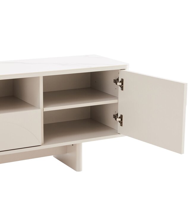 Invicta Interior TV-meubel SAVOY 150cm 3D met wit marmeren keramisch blad - 47798