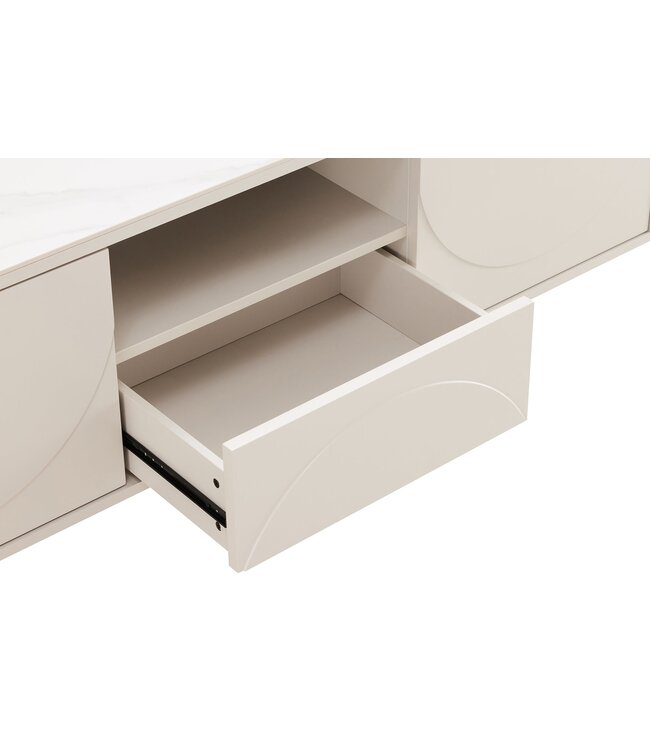 Invicta Interior TV-meubel SAVOY 150cm 3D met wit marmeren keramisch blad - 47798