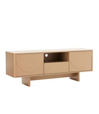 Invicta Interior TV-meubel SAVOY 150cm 3D naturel met travertijnmarmeren keramisch blad - 47797