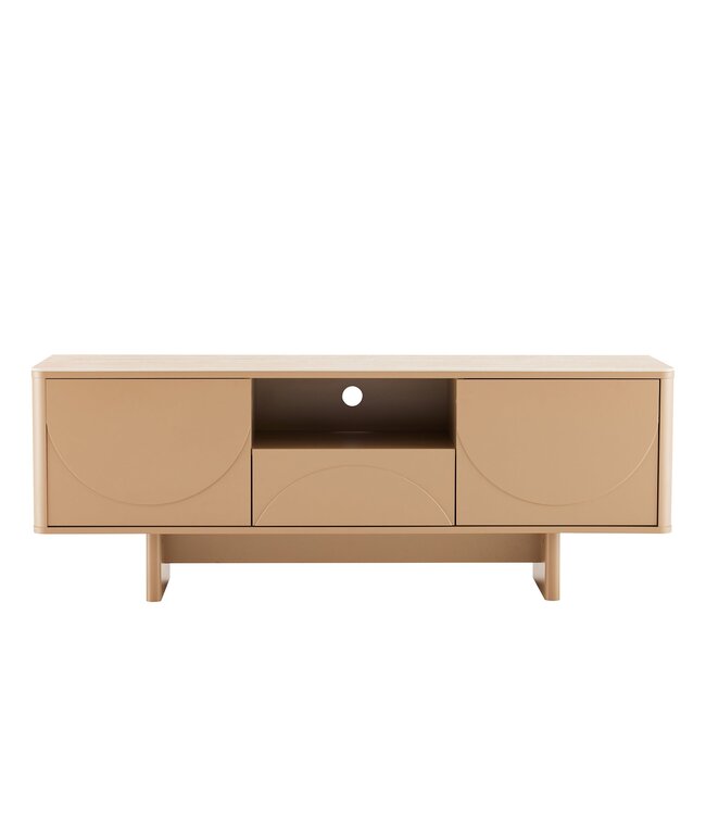 Invicta Interior TV-meubel SAVOY 150cm 3D naturel met travertijnmarmeren keramisch blad - 47797