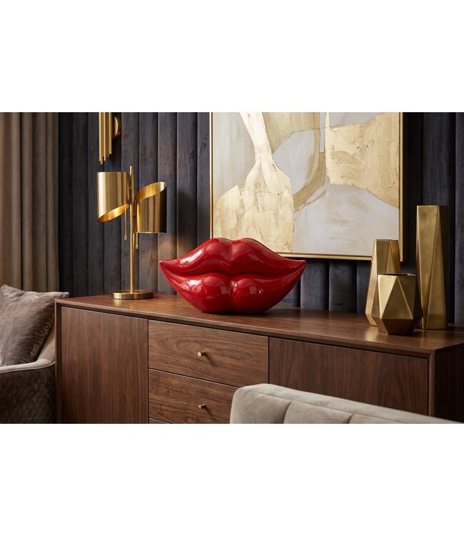 Invicta Interior Vaas LIP 55cm rode lippen - 48058