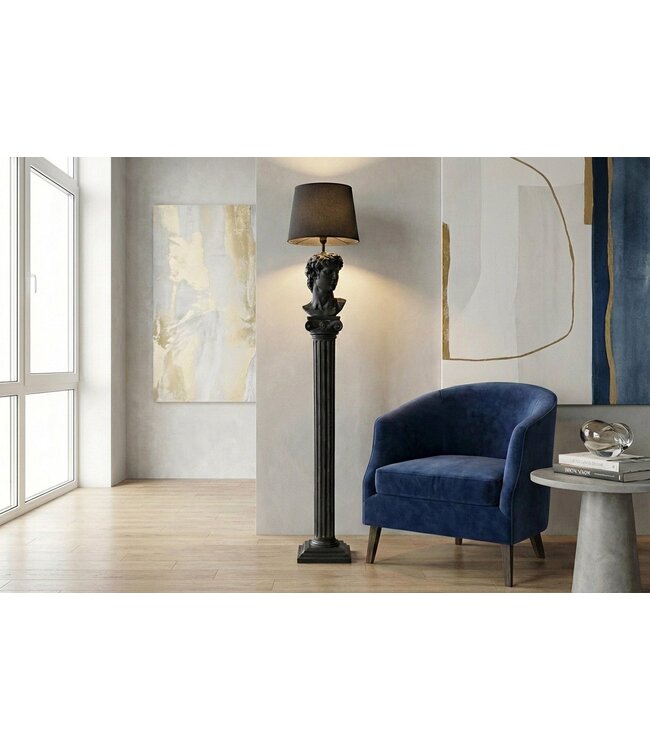Invicta Interior Vloerlamp DAVID 120cm sculptuur zwart - 48061