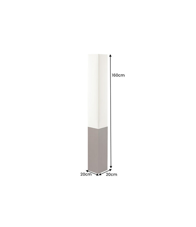 Invicta Interior Vloerlamp PARIS CLASSIC 160 cm bruin met witte lampenkap - 35364
