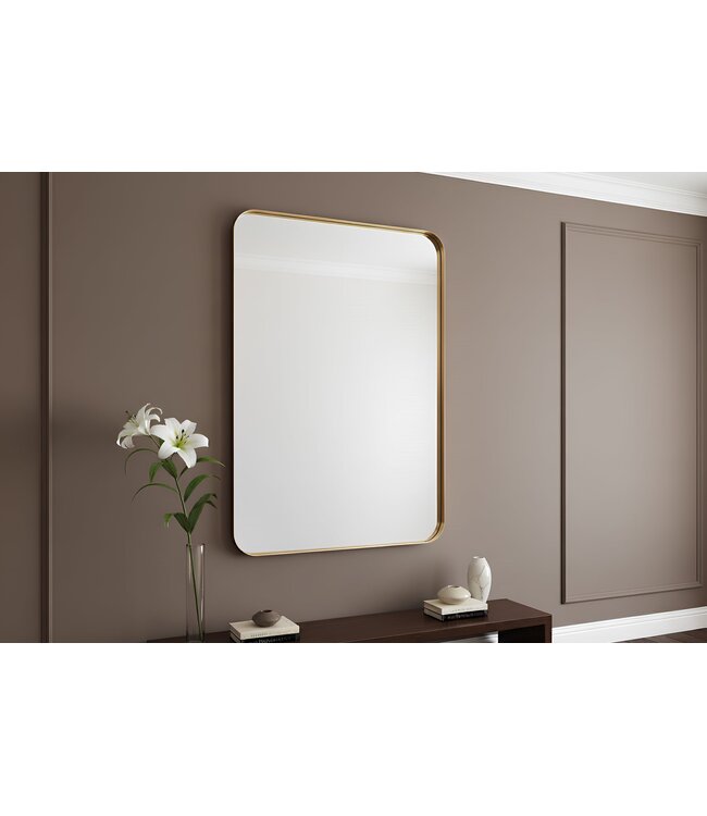 Invicta Interior Wandspiegel AMSTERDAM 100 cm aluminium goud - 48234