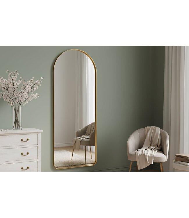 Invicta Interior Wandspiegel ARCA 160 cm, aluminium, goudkleurig - 48236