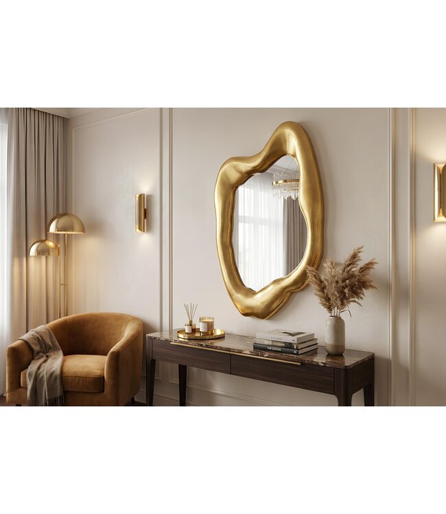 Invicta Interior Wandspiegel AURA 90 cm goud - 48187