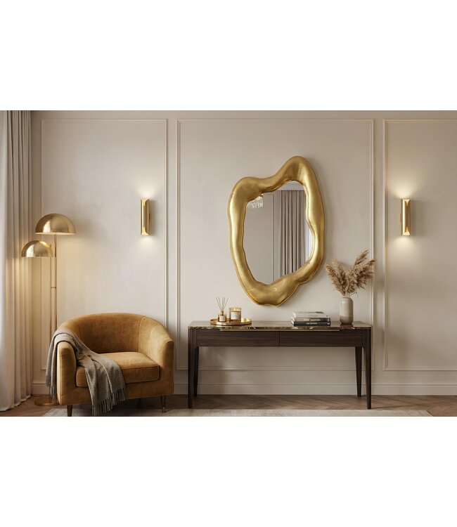 Invicta Interior Wandspiegel AURA 90 cm goud - 48187